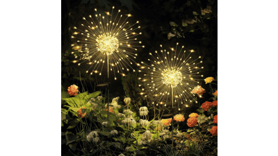 GIGALUMI 2 Pack Solar Firework Lights
