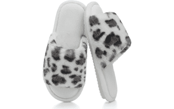 GOEWY Women's Fuzzy Open-Toe House Slippers