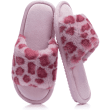 GOEWY Women's Fuzzy Open-Toe Slippers