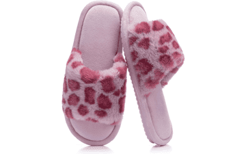 GOEWY Women's Fuzzy Open-Toe Slippers
