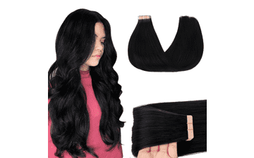 GOO GOO Tape in Hair Extensions 20" Jet Black