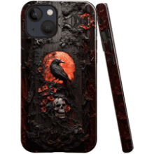 Gothic Raven Skull iPhone 13 Case