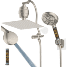 Hibbent 12'' Filtered Rainfall Shower Head Combo
