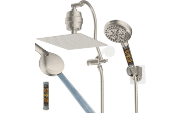Hibbent 12'' Filtered Rainfall Shower Head Combo