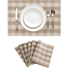 Home Brilliant Buffalo Plaid Placemats Set of 6