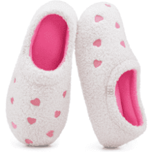 HomeTop Women's Fuzzy Memory Foam Slippers