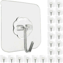 Jwxstore 24 Pack Adhesive Wall Hooks