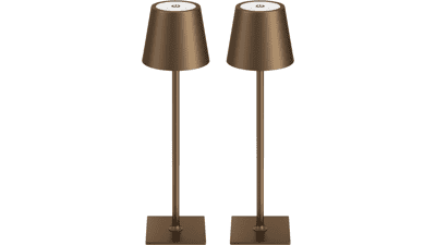 Kakanuo Cordless Rechargeable Table Lamp, 2 Pack