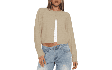 Kistore Cropped Cardigan Sweater