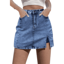 Luvamia Women's High Waisted Denim Skort