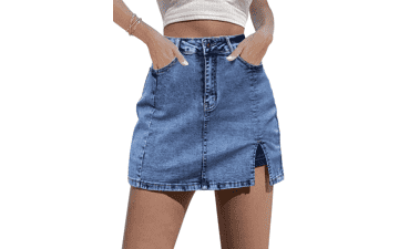 Luvamia Women's High Waisted Denim Skort