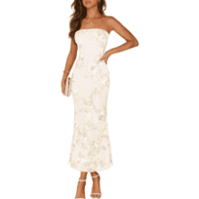 MEROKEETY Floral Maxi Dress