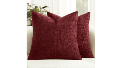 MIULEE Christmas Chenille Pillow Covers 18x18