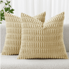 MIULEE Corduroy Throw Pillow Covers 18x18