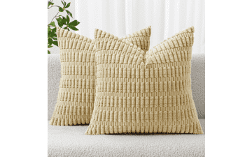 MIULEE Corduroy Throw Pillow Covers 18x18