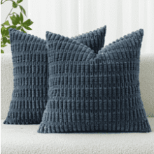 MIULEE Corduroy Throw Pillow Covers 18x18