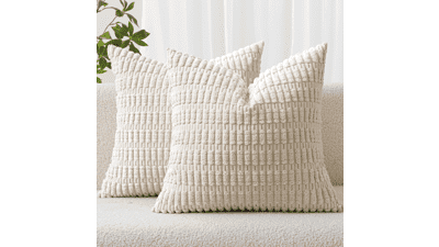 MIULEE Corduroy Throw Pillow Covers