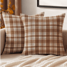 MIULEE Fall Plaid Pillow Covers 18x18
