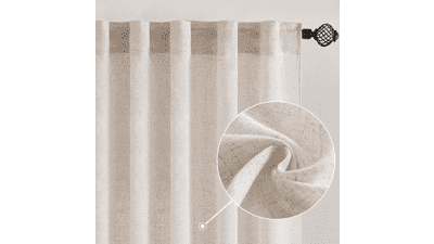 MIULEE Natural Linen Curtains