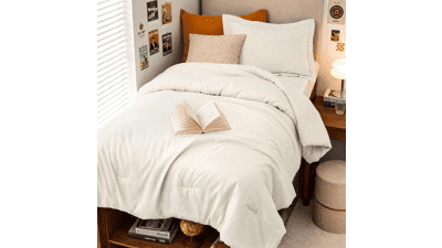 MUXHOMO Twin Comforter Set Ivory