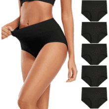 Molasus Women's High Waisted Cotton Underwear