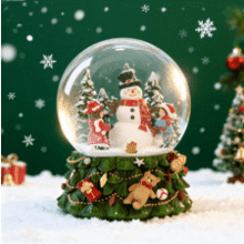 Musical Snowmen Water Globe 150mm