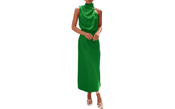 PRETTYGARDEN Women's Satin Maxi Dress