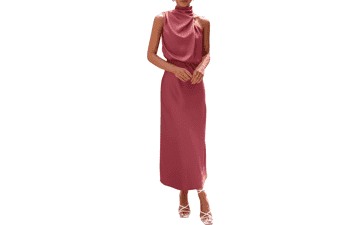 PRETTYGARDEN Women's Satin Maxi Dress