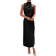PRETTYGARDEN Women's Satin Maxi Dress