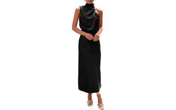 PRETTYGARDEN Women's Satin Maxi Dress