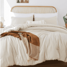 ROSGONIA Beige Twin Comforter Set