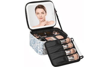 Relavel Travel Makeup Bag with LED Mirror