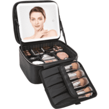Relavel Travel Makeup Bag with LED Mirror