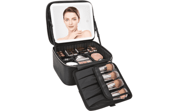 Relavel Travel Makeup Bag with LED Mirror
