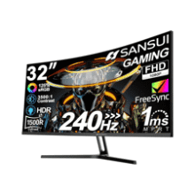 SANSUI 32 Inch Curved 240Hz Gaming Monitor