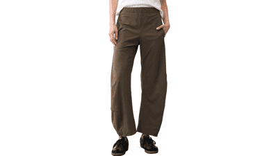 SeeLuNa Women's Barrel Travel Pants