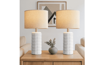 Seealle 23" Ceramic Table Lamps - Set of 2