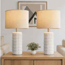 Seealle 23" Modern Ceramic Table Lamps