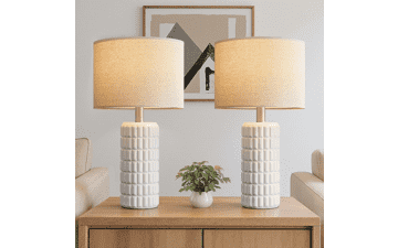 Seealle 23" Modern Ceramic Table Lamps