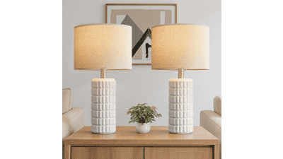 Seealle 23" Modern Ceramic Table Lamps