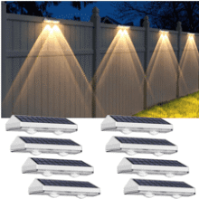 Solar Fence Lights Outdoor 8 Pack