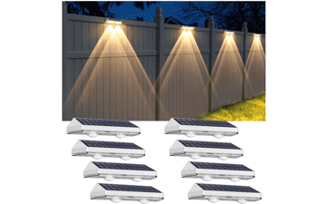 Solar Fence Lights Outdoor 8 Pack