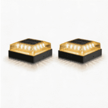Solar Post Cap Lights for 4x4 Fence Posts, 2-Pack