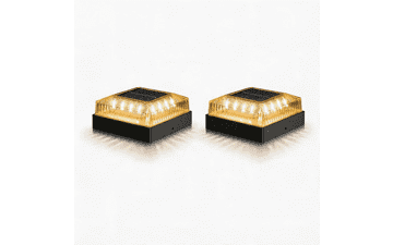 Solar Post Cap Lights for 4x4 Fence Posts, 2-Pack