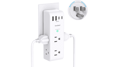 Surge Protector Outlet Extender with Rotating Plug