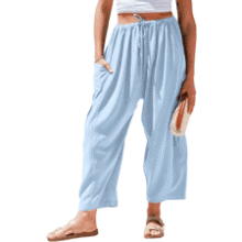 TARSE Women's Linen Wide Leg Pants