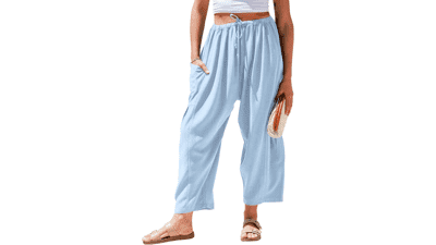 TARSE Women's Linen Wide Leg Pants