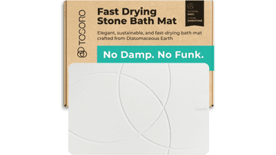 TOSORO Stone Bath Mat Diatomaceous Earth Shower Mat