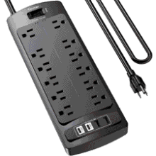 Teiobar 6Ft Extension Cord Power Strip