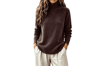 Turtleneck Cashmere Sweater for Women